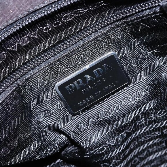 PRADA Shoulder Bag Nylon Black Silver Auth - Picture 10 of 16